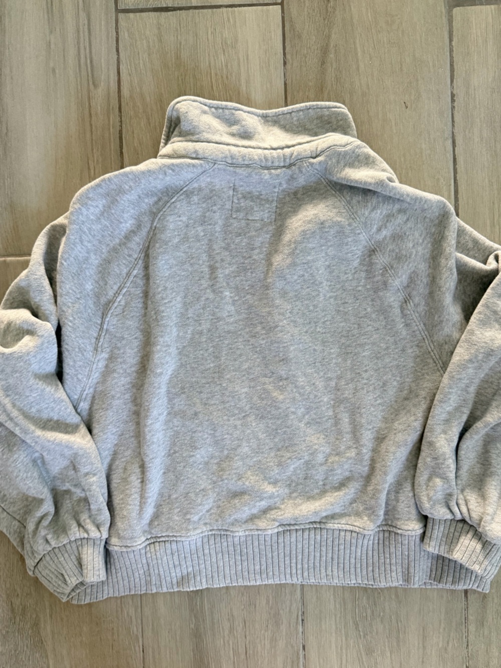 aerie Heather Gray Snap-Front Pullover - Picture 4 of 4